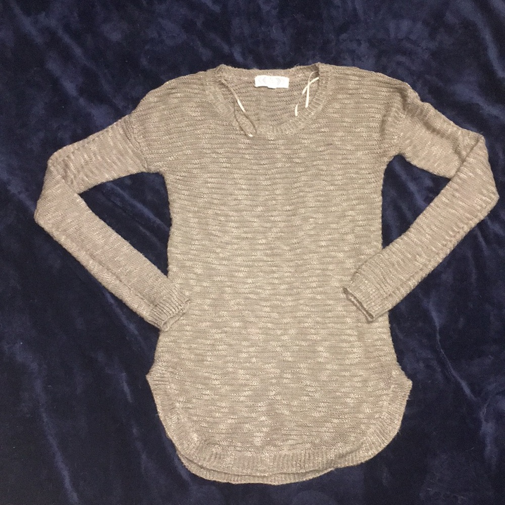 Pink Rose beige knit sweater